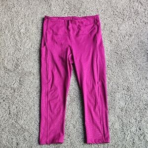 Athleta Pink High-Waist Capri Leggings